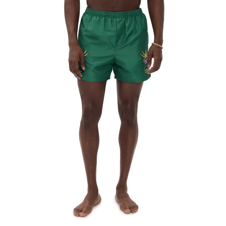 Casablanca Casa Embroidery Swim Shorts 4 Green M