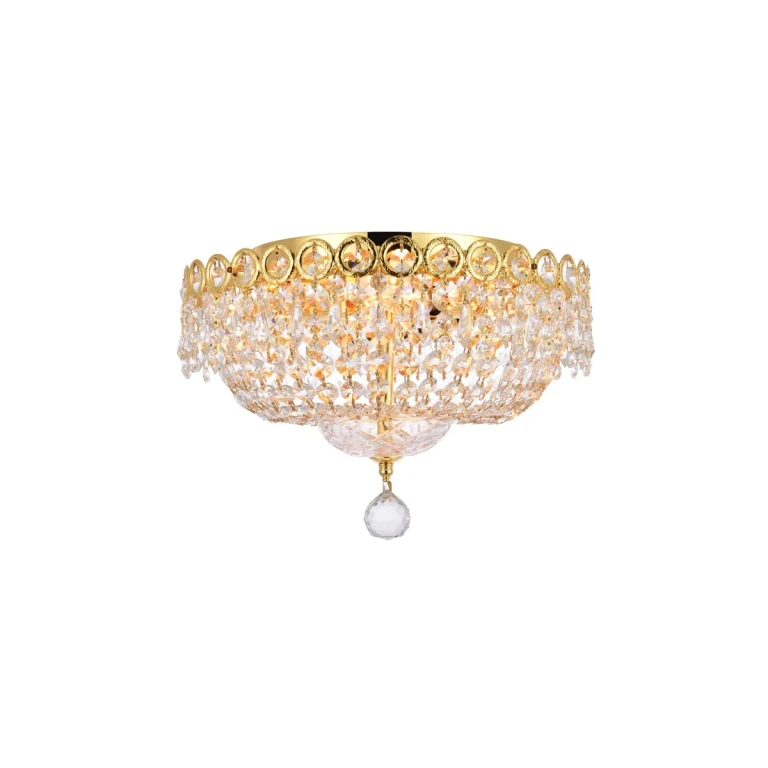 Gold Four Light Flush Mount from the Century Collection
