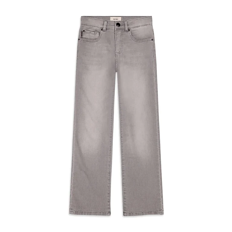 DL1961Boys' Benji Straight Jeans in Washed Grey Knit - Little Kid