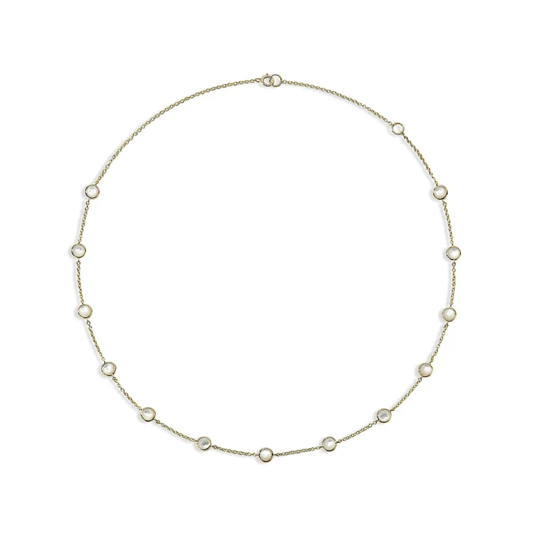 Ippolita 18K Yellow Gold Lollipop Mother of Pearl Station Collar Necklace, 16-18