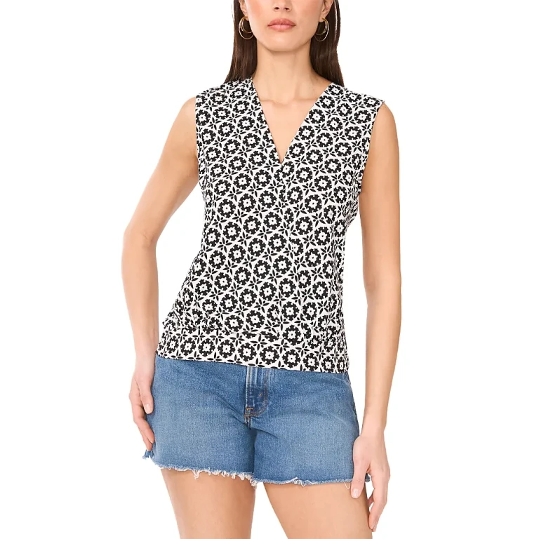 Vince Camuto Surplice Sleeveless Top