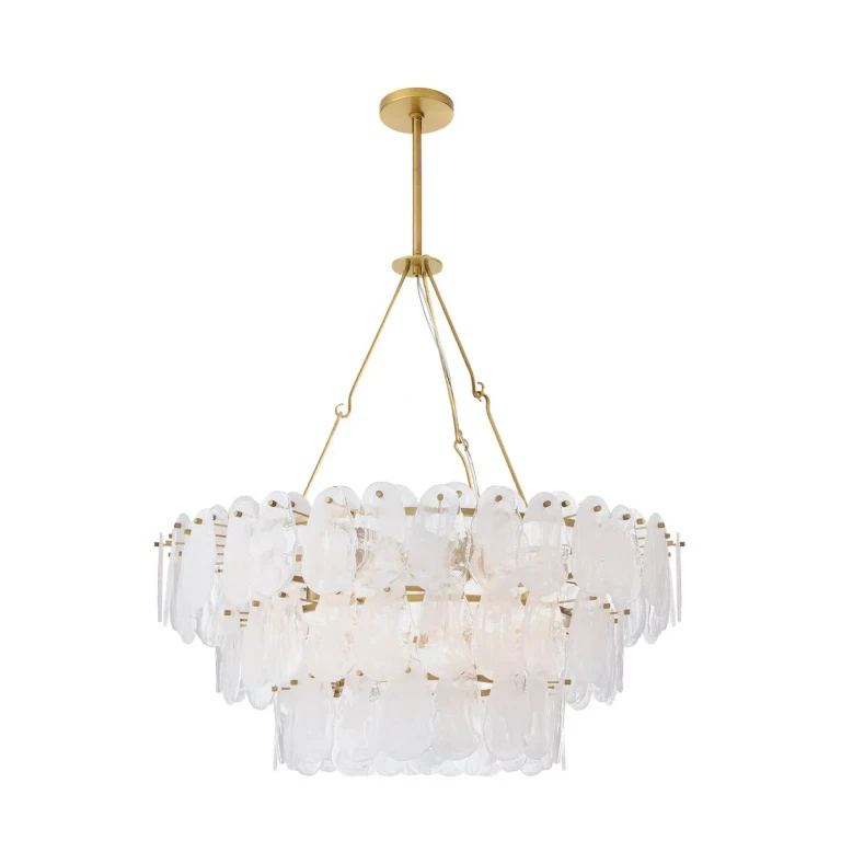 White Glaze Chandelier from the Leon Collection