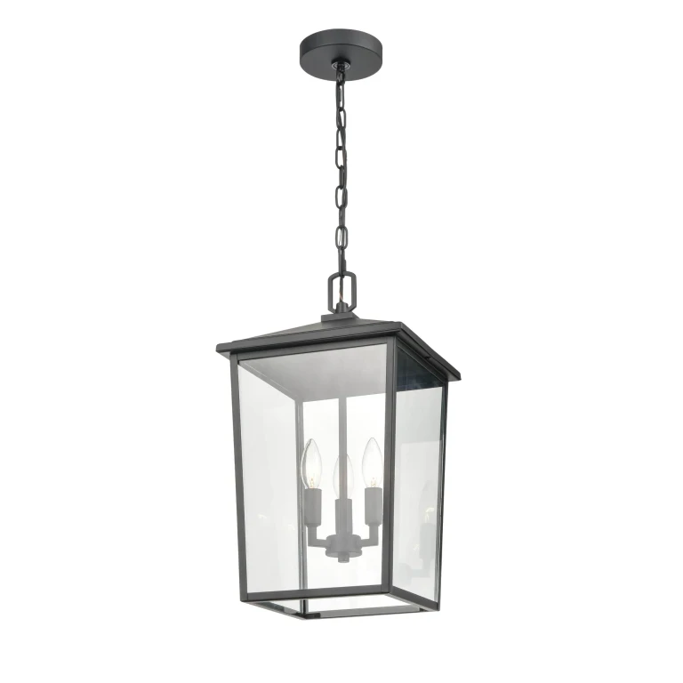 Millennium Fetterton 3-Light Outdoor Hanging Light in Powder Coat Black