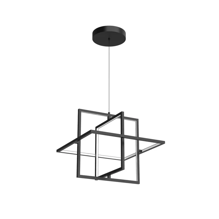 Black LED Pendant from the Mondrian Collection