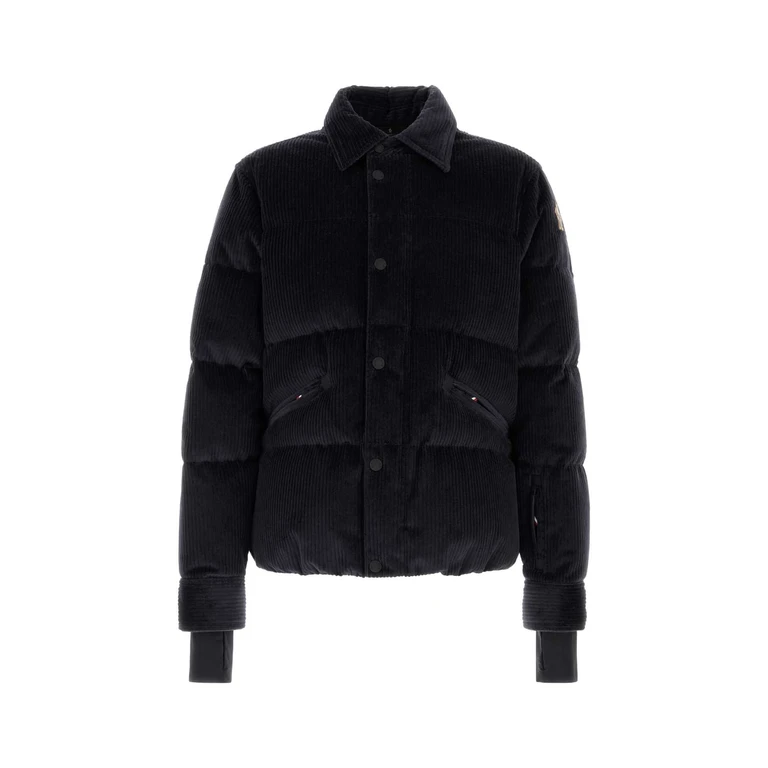 Moncler Grenoble Navy Blue Corduroy Elgon Down Jacket 742 Piumini - Men
