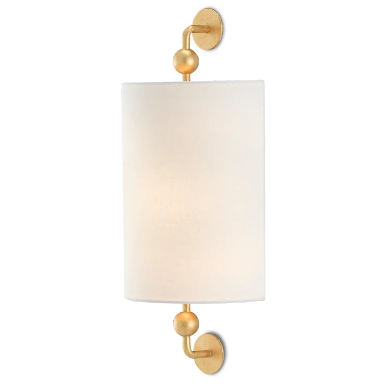 Contemporary Gold Leaf One Light Wall Sconce from the Tavey Collection