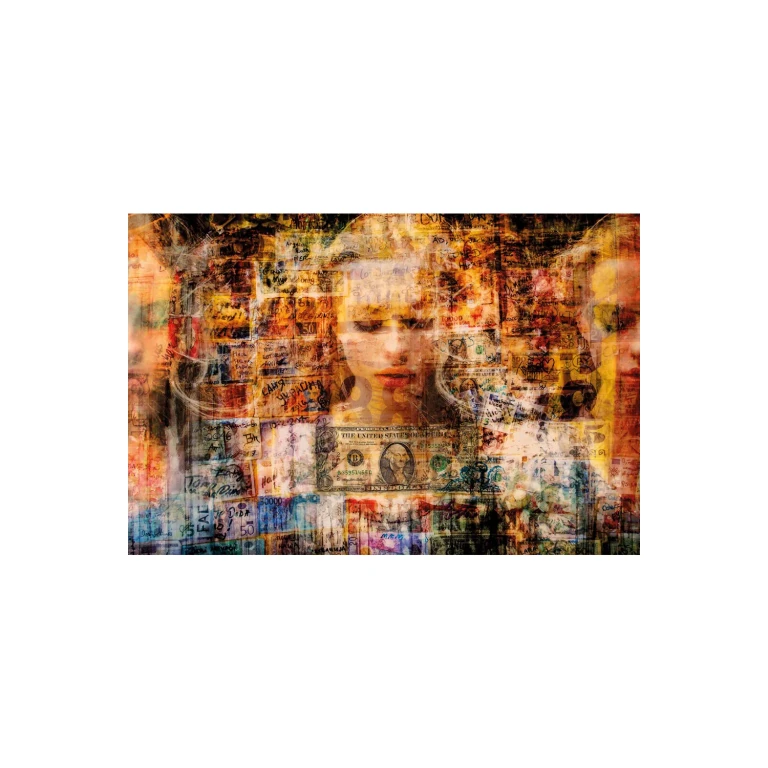 Technicolored Photographic Artwork | Andrew Martin Money Girl