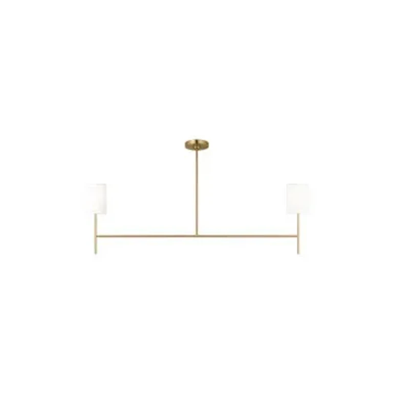 Burnished Brass Linear Chandelier from the Key Collection