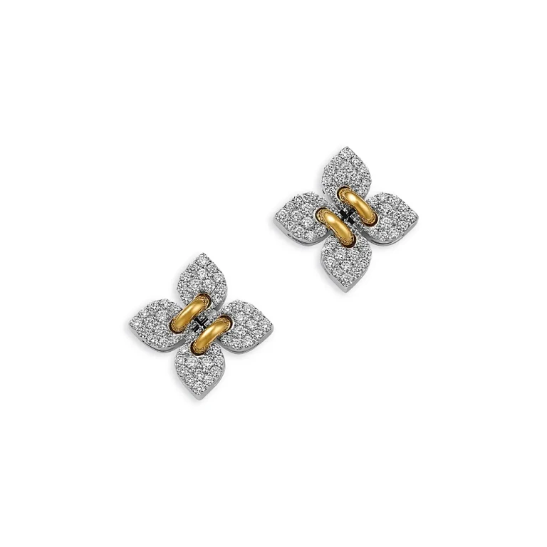 Roberto Coin 18K Yellow & White Gold Love in Verona Diamond Filo Stud Earrings