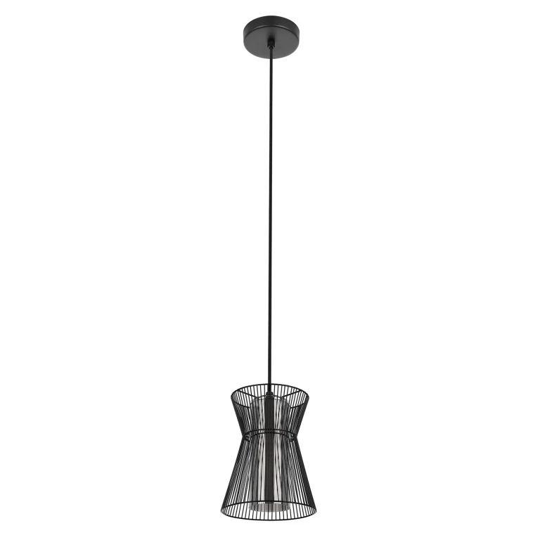Structured Black One Light Pendant from the Maseta Collection