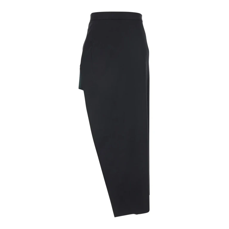 Vivienne Westwood Black Wool Asymmetrical Skirt For Women