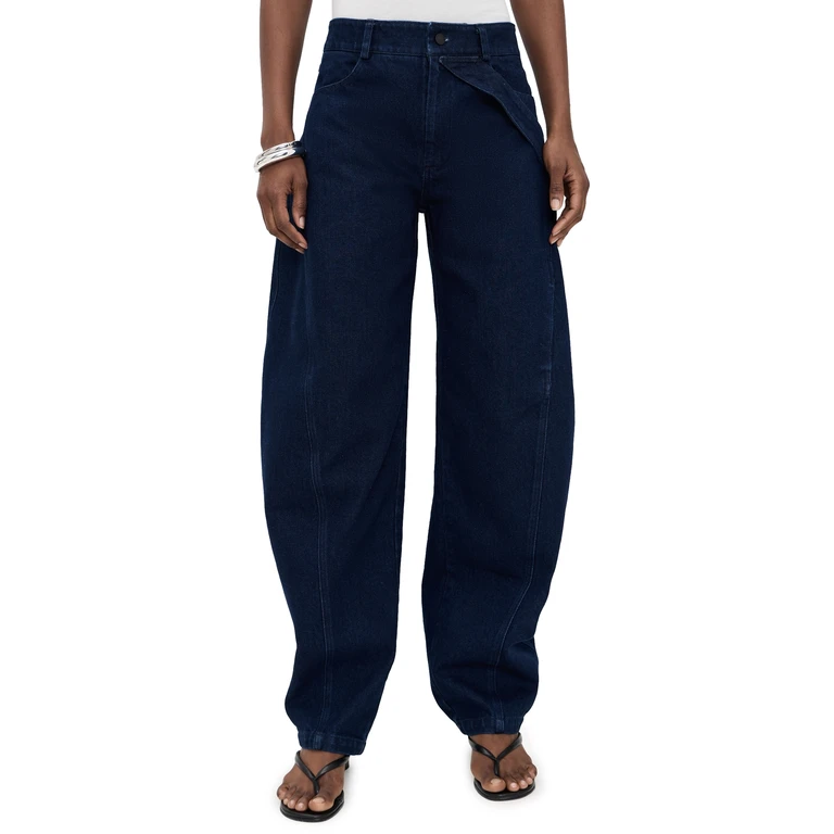 Cultnaked Barrel Jeans In Raw Denim Navy XXL