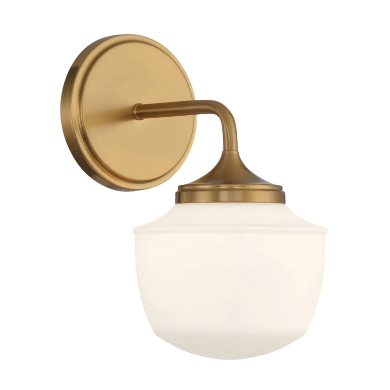 Antique Noble Brass One Light Bath Vanity from the Cornwell Collection