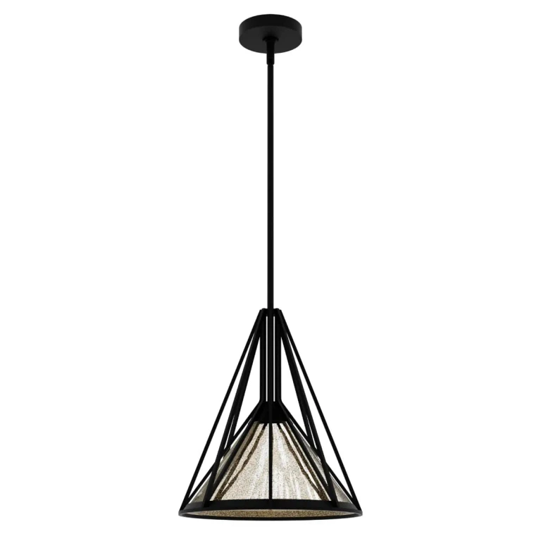Natural Black Iron One Light Pendant from the Rafner Collection