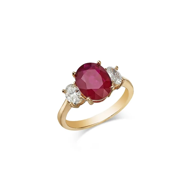 Bloomingdale's Ruby & Diamond Ring in 14K Yellow Gold