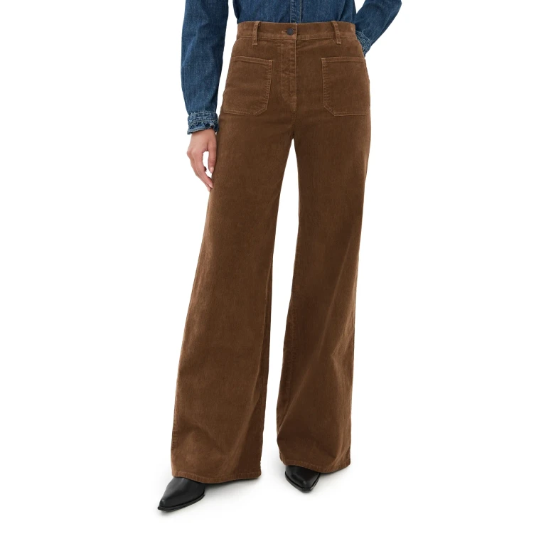 Nili Lotan Florence Corduroy Pants Stone 12