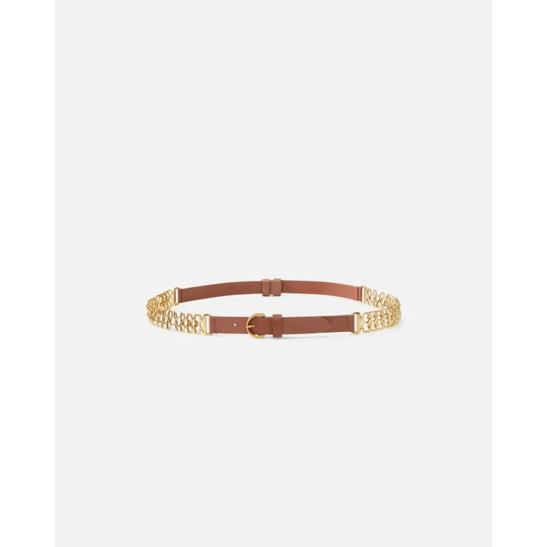 Pinko - Ceinture avec empiècement en chaîne 2 cm - XS