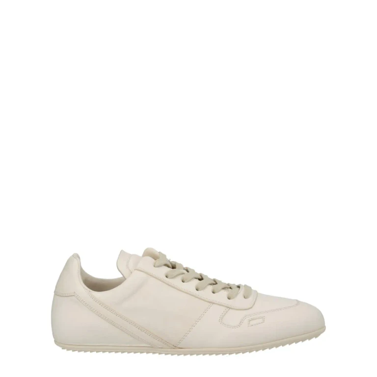 Low Top Sneaker RU01F2889LBHX1111 with Round Toe and Lace-Up Closure in White Leather for Men Lamb - Men