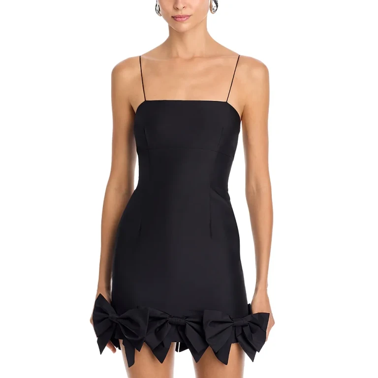 LoveShackFancy Kennedi Bow Mini Dress