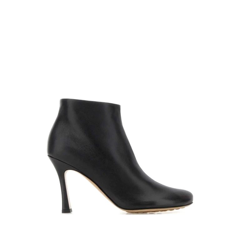 Bottega Veneta Black Nappa Leather Rana Ankle Boots
