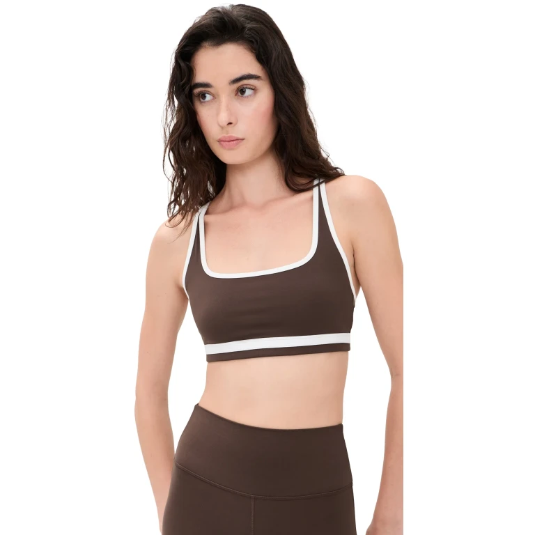 Splits59 Bianca Rigor Bra Dark Chocolate/White S