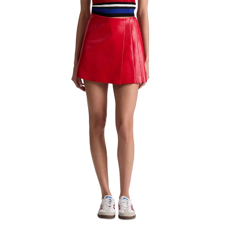 Alice and Olivia Toni Faux Leather Mini Skirt