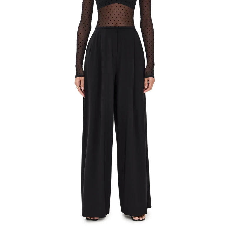 Norma Kamali Pleat Pants Black XL