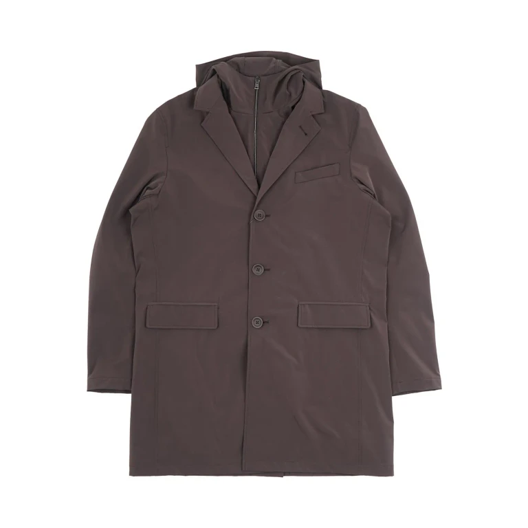 Herno Manteau Au Genou - Marron Foncé