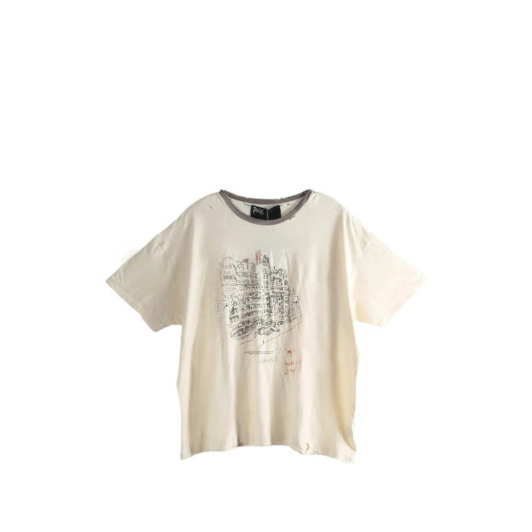 Paly Hollywood Print Raw-cut T-shirt
