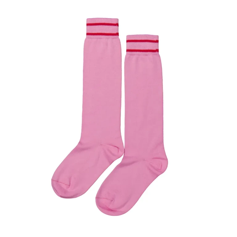 Moncler Pink Stripe Knee-High Socks, Size Medium