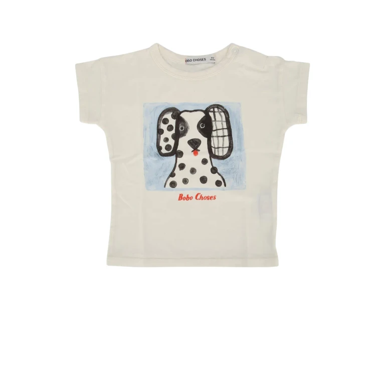 Bobo Choses Van Dog T-Shirt White Organic Cotton