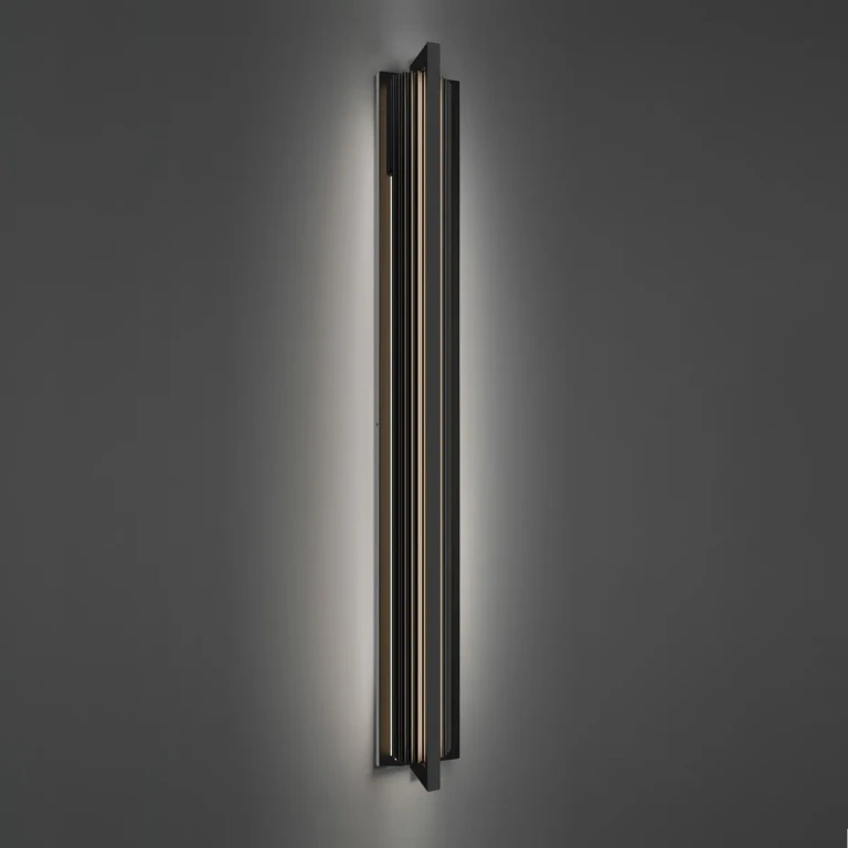 Black LED Outdoor Wall Sconce from the Krimp Collection