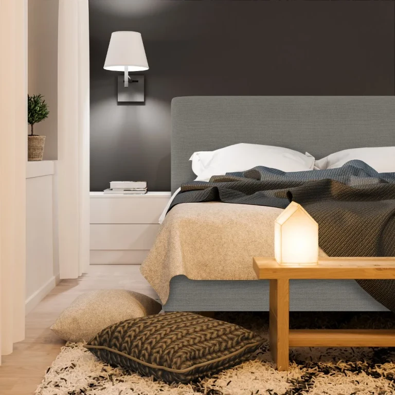 Brianna Gray Queen Platform Bed - Skyline Furniture