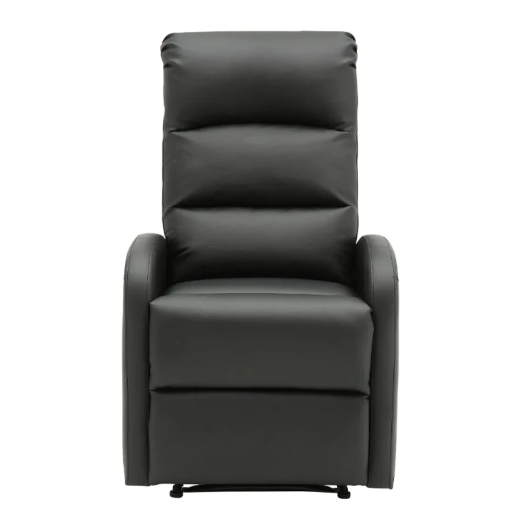 Dormi Black Faux Leather Manual Recliner