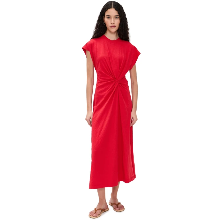 Apiece Apart Volta Twist Dress Samba Red S