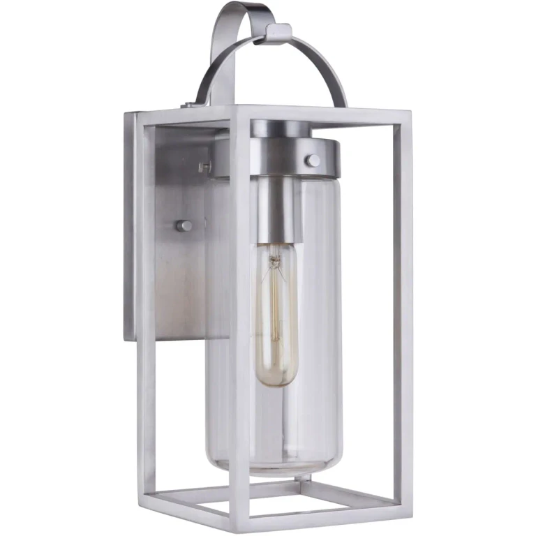 Satin Aluminum One Light Outdoor Wall Mount from the Neo Collection