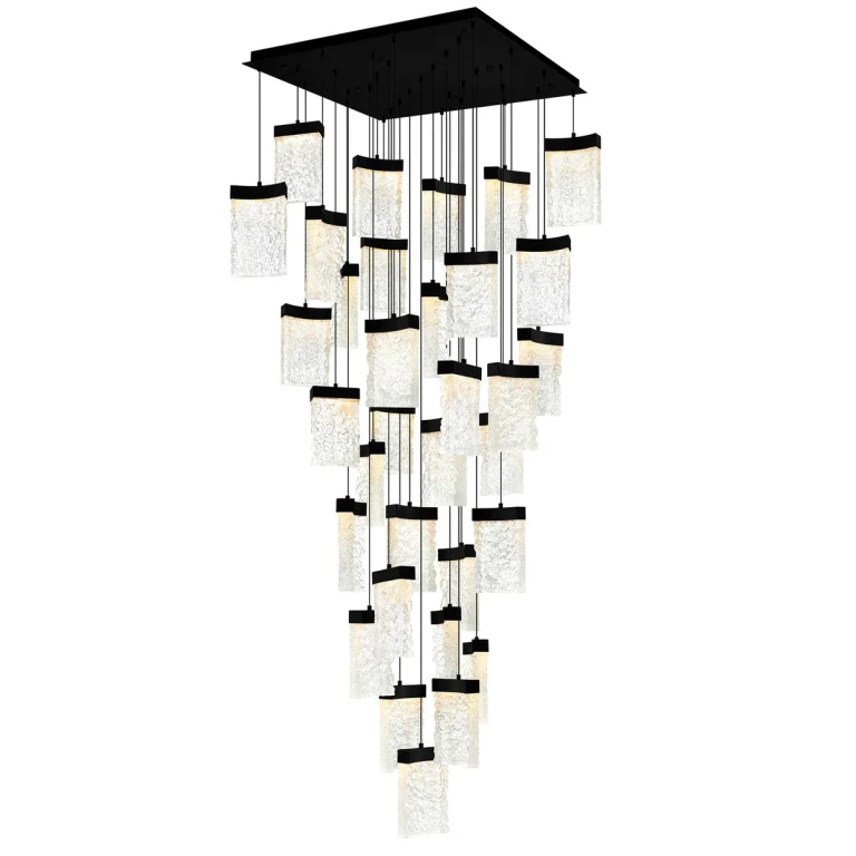 Black LED Chandelier from the Lava Collection