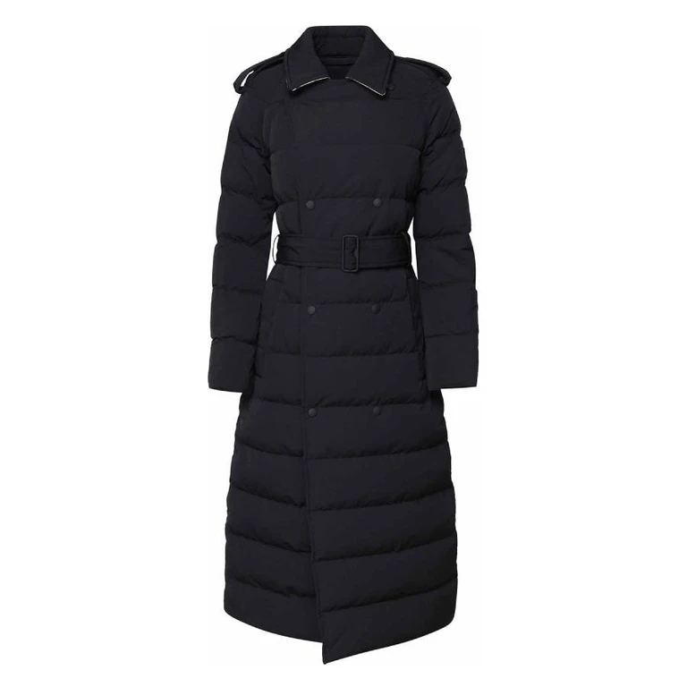Burberry Long Double-Breasted Down Puffer Coat