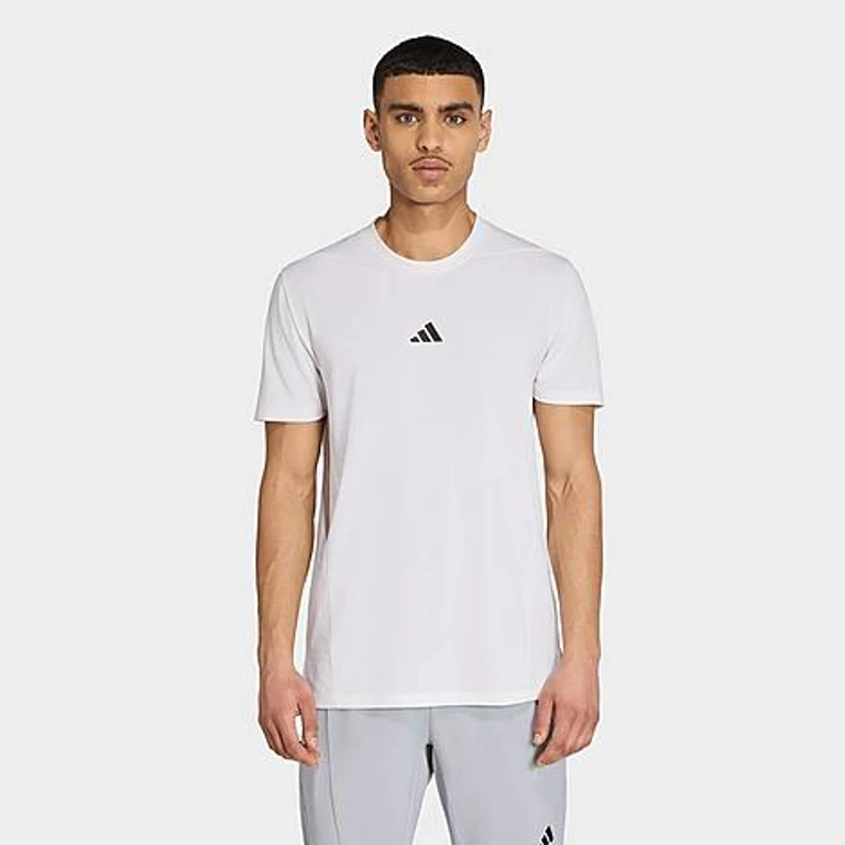 adidas Men's Designed for Training Workout T-Shirt in White Size: Small
