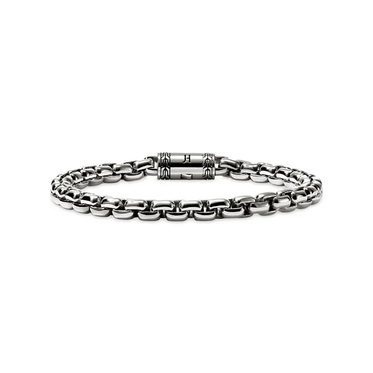 John Hardy Sterling Silver Box Chain Bracelet