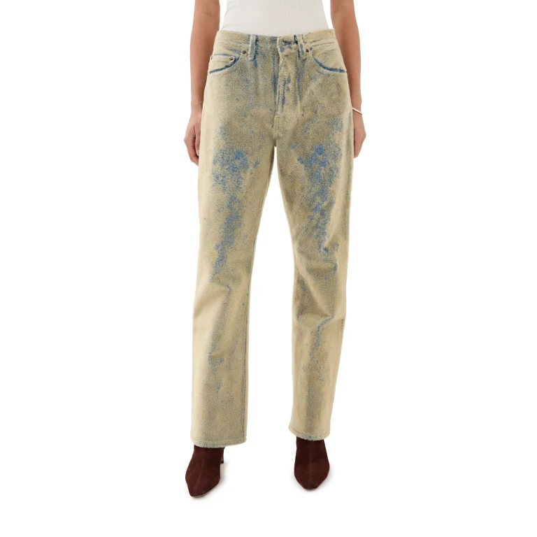 Acne Studios Jean Loose Fit 5 Poches Bleu/Beige 38