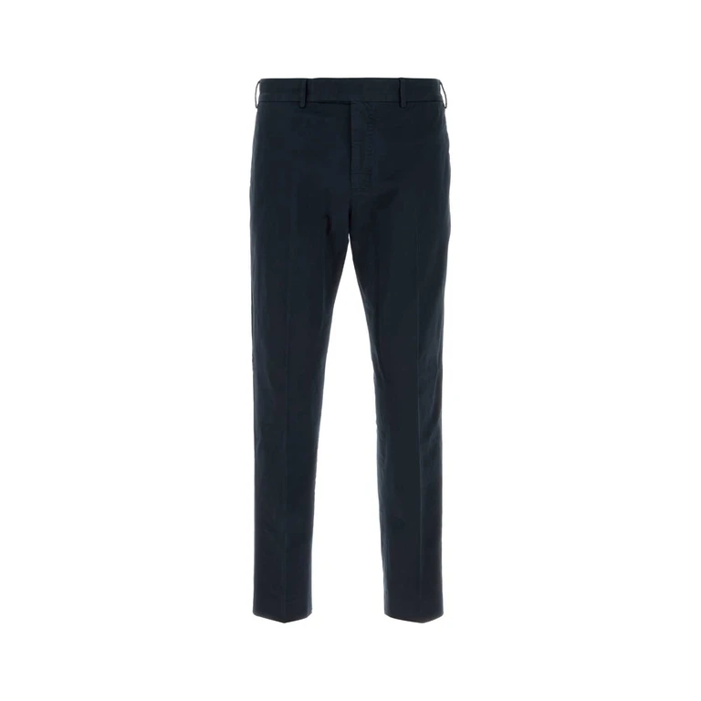 Pt Torino Navy Blue Stretch Cotton Pant Y372 Exterior: Elastane Pantaloni - Men
