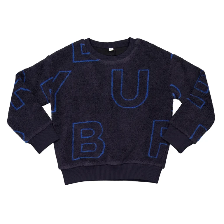 Burberry Kids Edgar Scattered Logo Fleece Sweatshirt