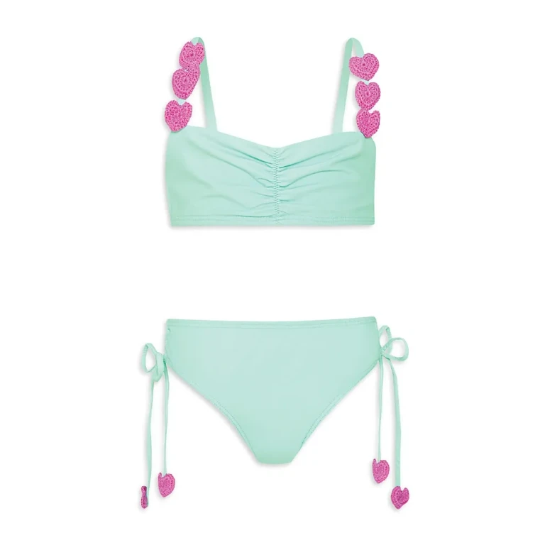 Pq Swim Girls' Hearts Two Piece Swimsuit - Little Kid, Big Kid