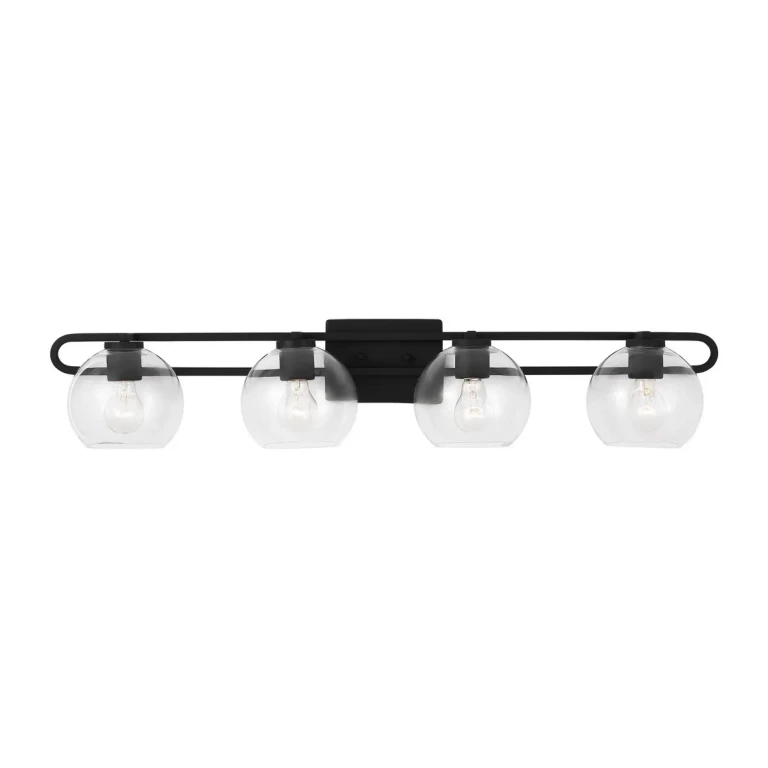 Codyn 4-Light Bathroom Vanity Light in Midnight Black
