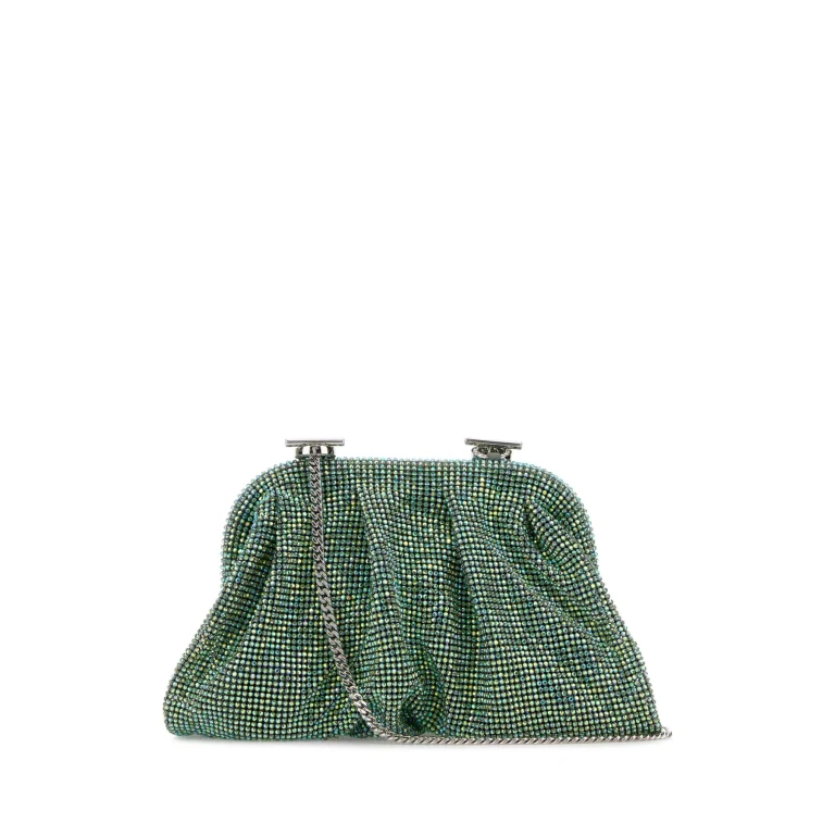 Benedetta Bruzziches Embellished Fabric Small Venus Clutch