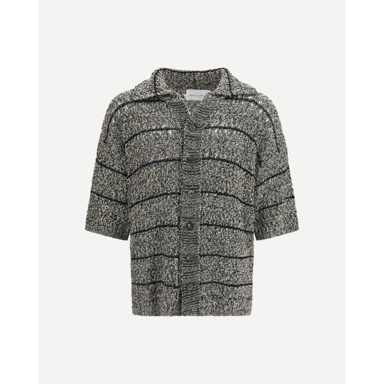 ROBERTO COLLINA Mouliné texture knit Shirt Male 52