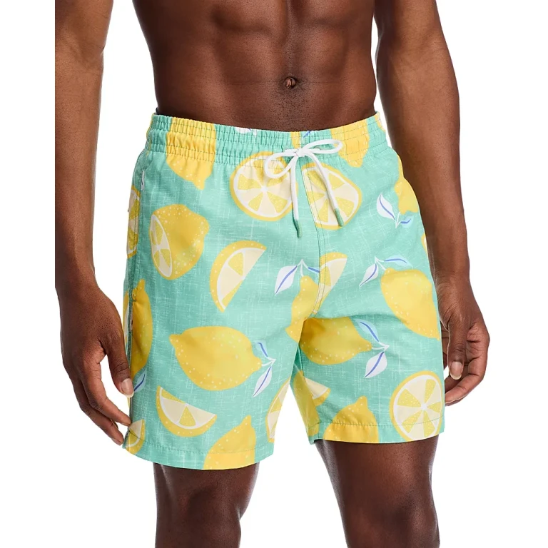 Trunks Surf & Swim Co. Sano Lemon Print 6.5 Swim Trunks