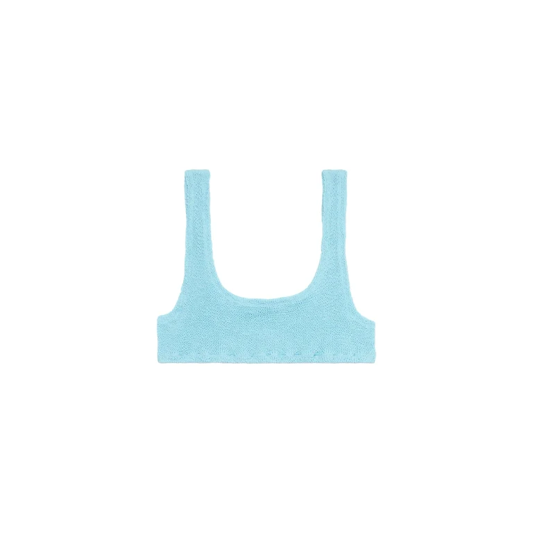 MC2 Saint Barth Naima Light Blue Crinkle Bralette Bikini Top