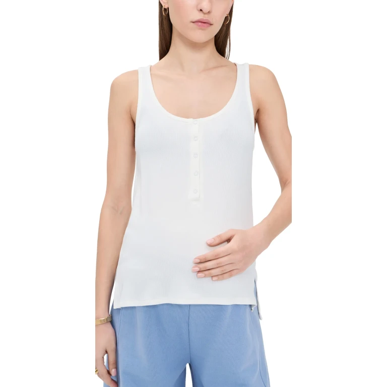 HATCH The Softest Rib Nursing Tank Ivory 3